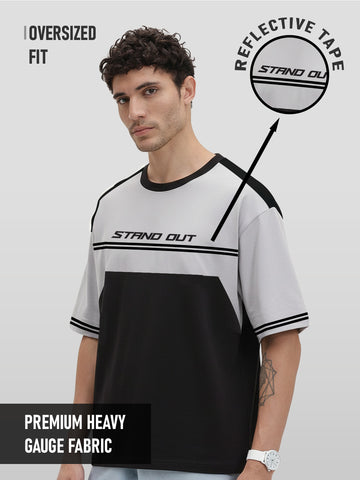 Stand Out Oversized T-Shirt - Black & LT.Grey