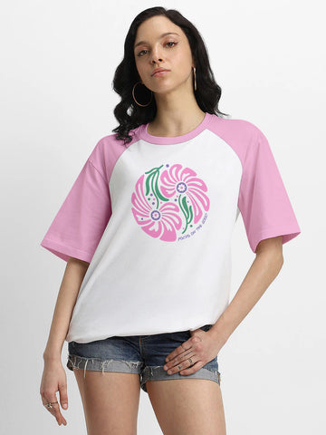 Focus on the Good Women Oversized T-Shirt - Multi Color