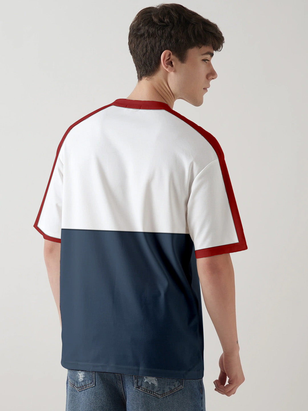 Exploring Soul Oversized T-Shirt - White, Navy & Red