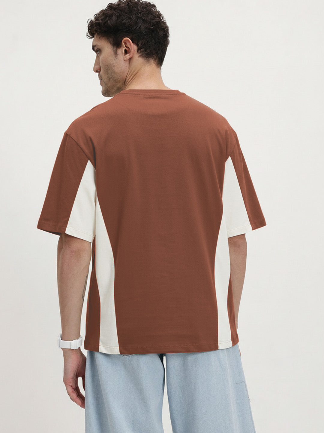 Impossible Oversized T- Shirt -  Brown & Off White