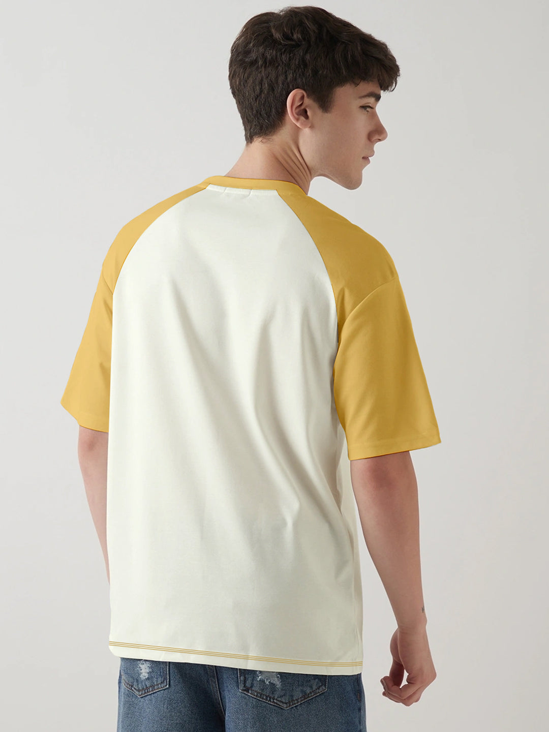 Los Santos Oversized T-Shirt - Off white & Yellow