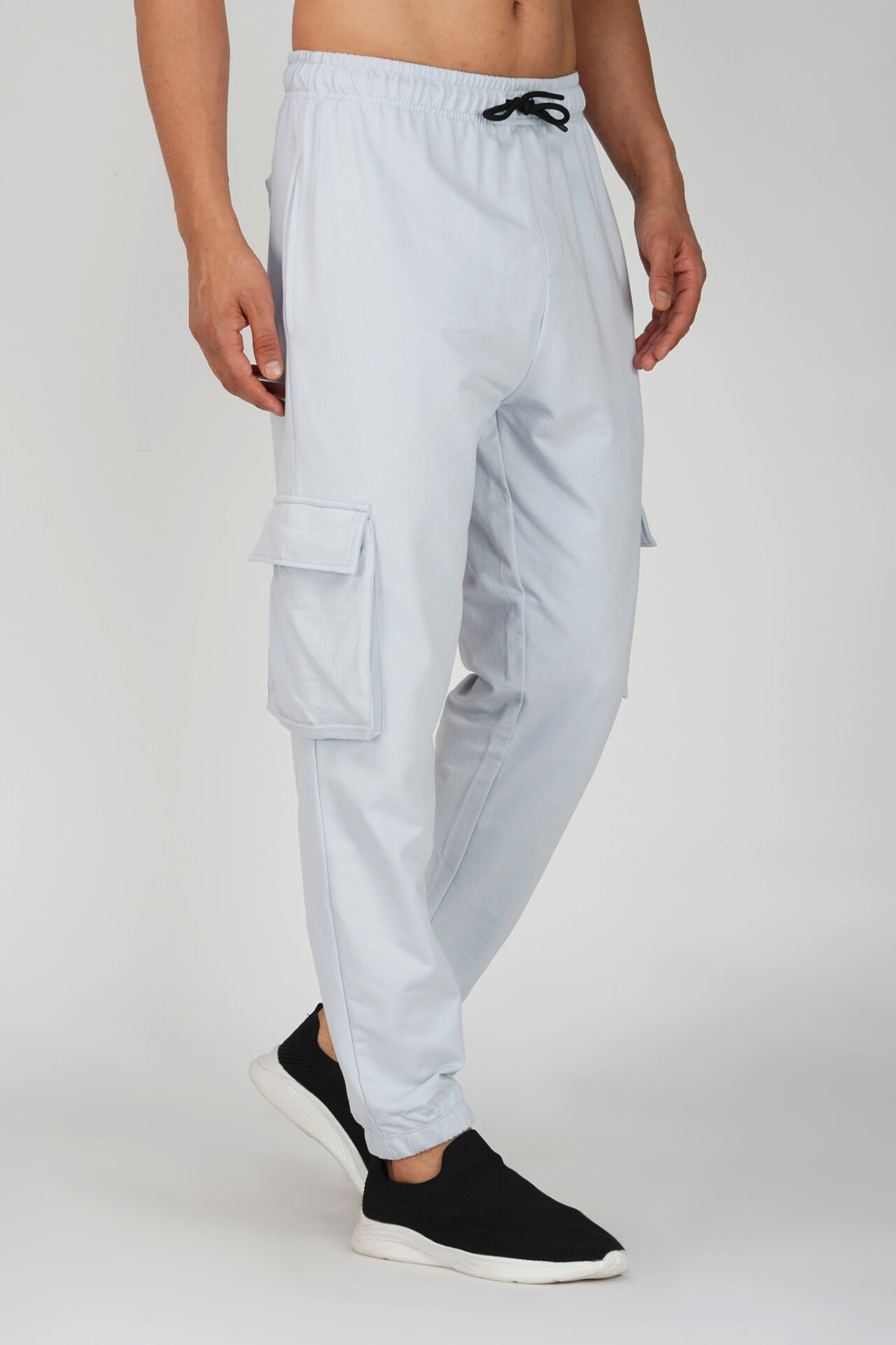 Ice Blue Oversized Cargo Joggers