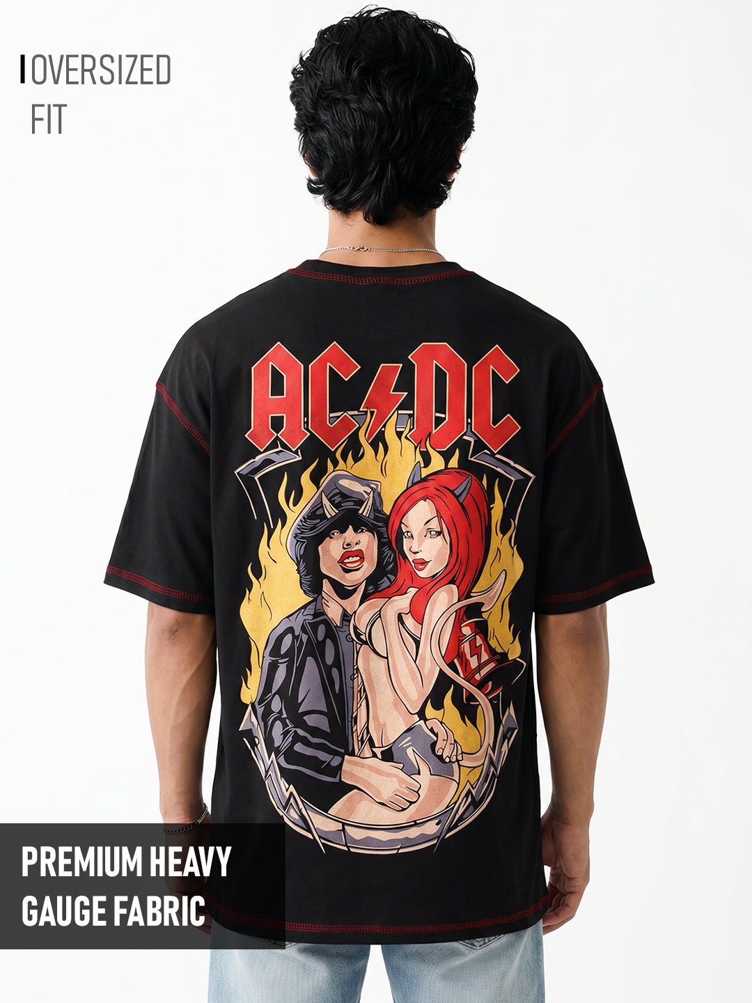 【AC/DC】Tシャツ⑦ Mサイズ AC DC Band Oversized T-Shirt – Crazymonk