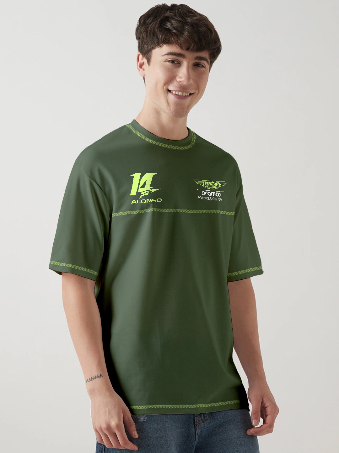 Aston Martin Oversized T-Shirt - Bottle Green