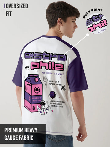 Astrophile Graphic Printed Oversized T-Shirt - Multi Color