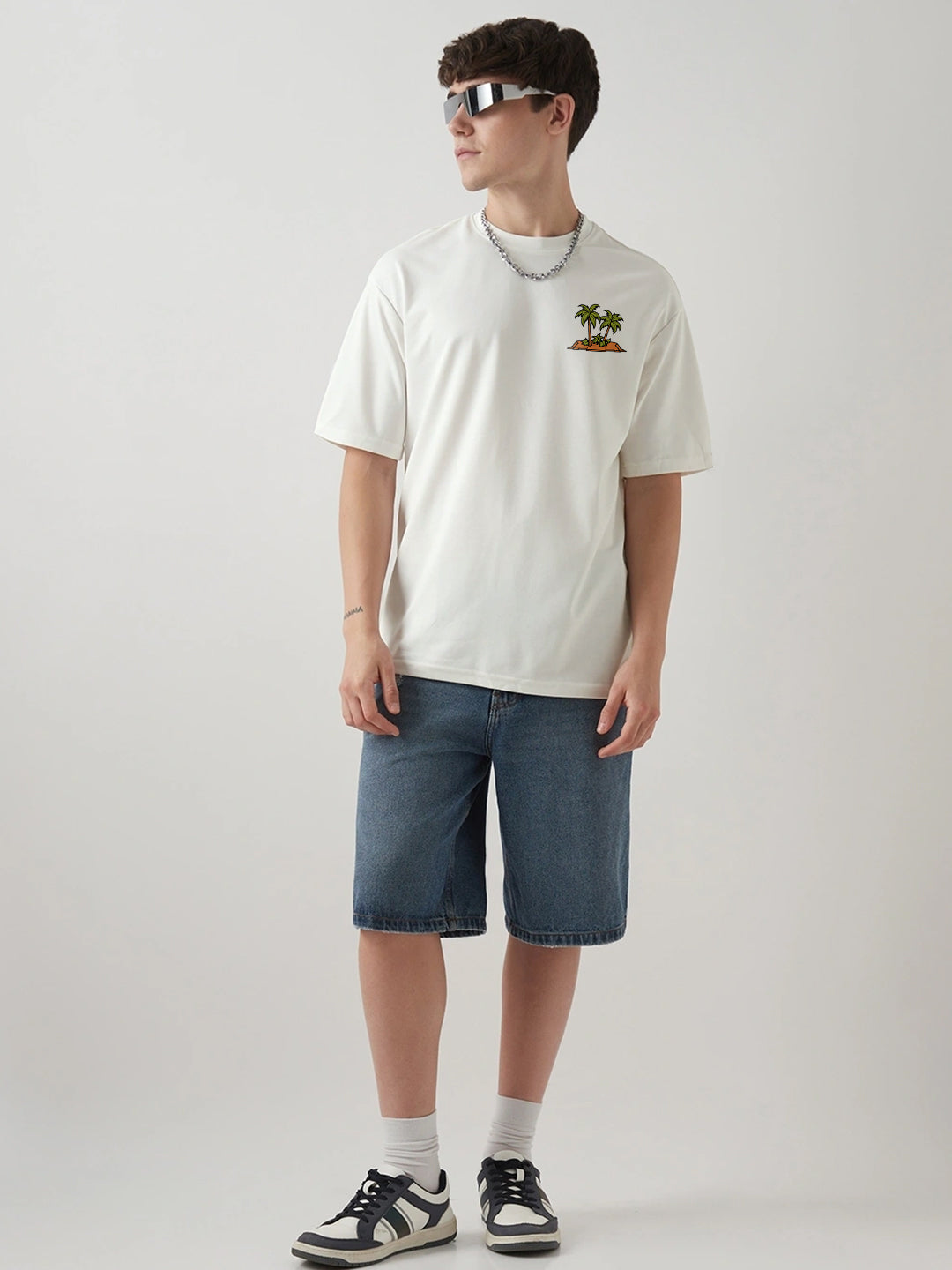 Bali Beach Oversized T-Shirt - White