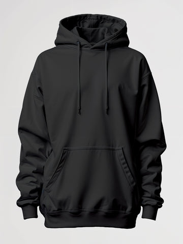 Plain Oversized Hoodie - Black