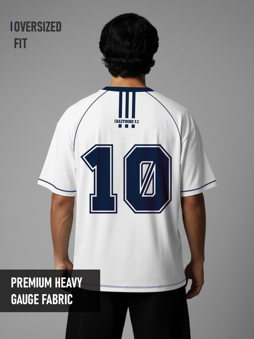 Madrid Oversized T-Shirt - White & Navy