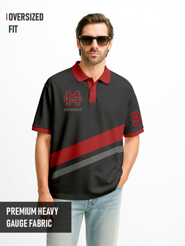 Cyrus Oversized Polo T-Shirt - Multi Color