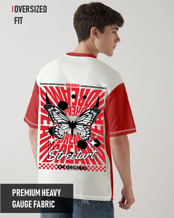 Dreamer Graphic Printed Oversized T-Shirt - Multi Color