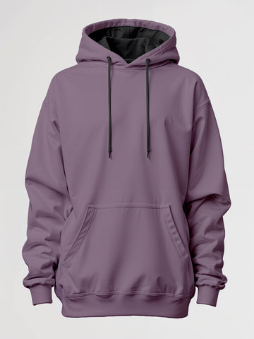 Plain Oversized Hood - Dull Wine