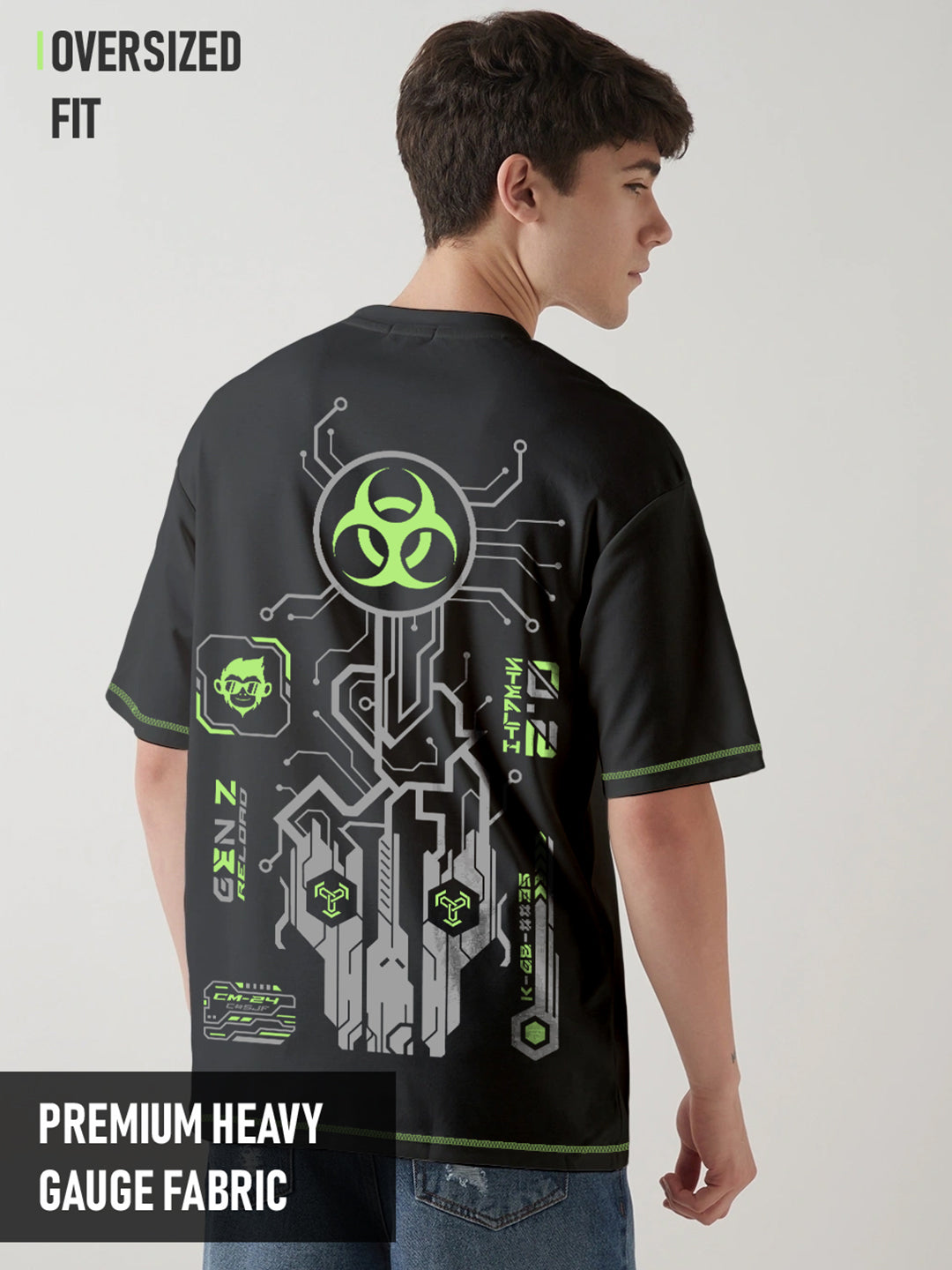 Gen Z Punk Oversized T-Shirt – Crazymonk - Main Image