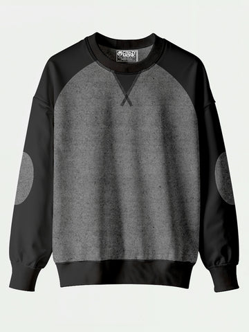 Grey Melange Oversized Sweatshirt