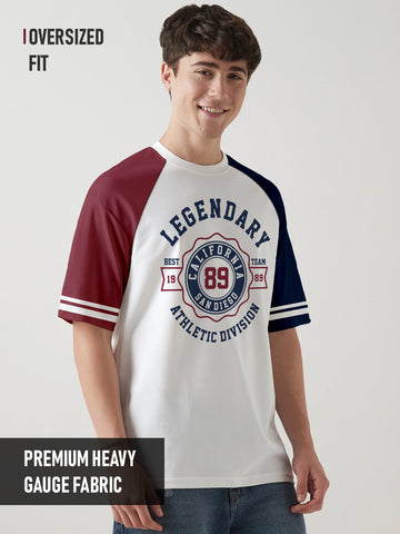 Legendary Atheletic Division Graphic Printed Oversized T-Shirt - Multi Color