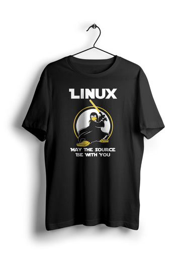 Linux May Be Source Be With You Half Sleeve Unisex T-Shirt