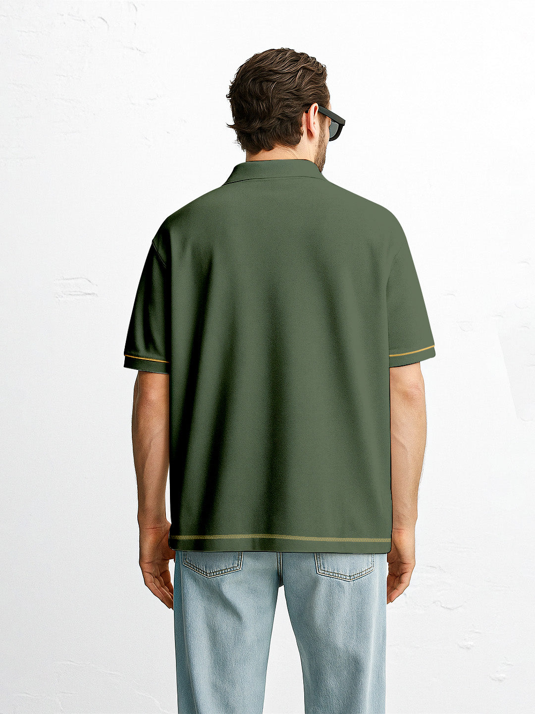 Original Oversized Polo T-Shirt - Military Green