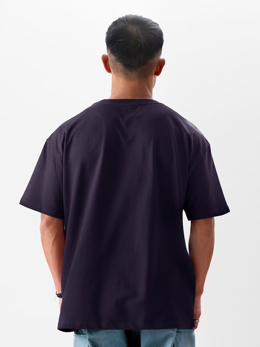 Plain Navy Blue Oversized T-Shirt