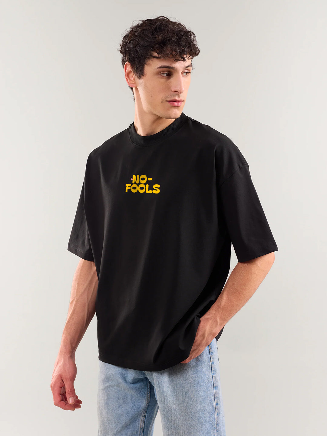 No Fools Zone Oversized T-Shirt - Black