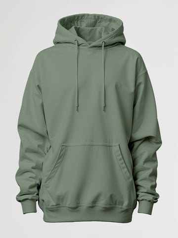 Plain Oversized Hoodie - Olive Green