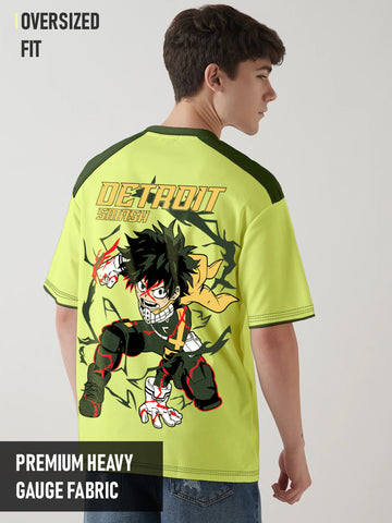 Rise of Deku Printed Anime Oversized T-Shirt - Multi Color