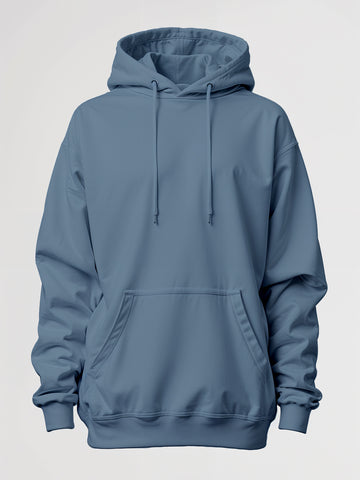 Plain Oversized Hoodie - River Side Blue