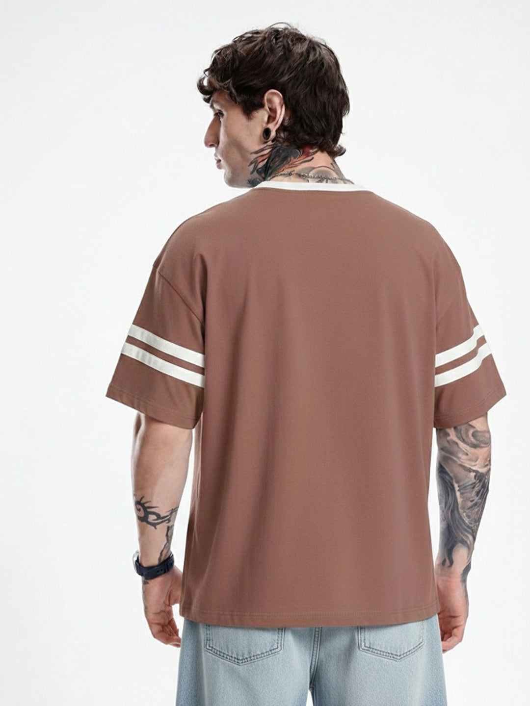 San Antonio Oversized T-Shirt - Rust & Off White