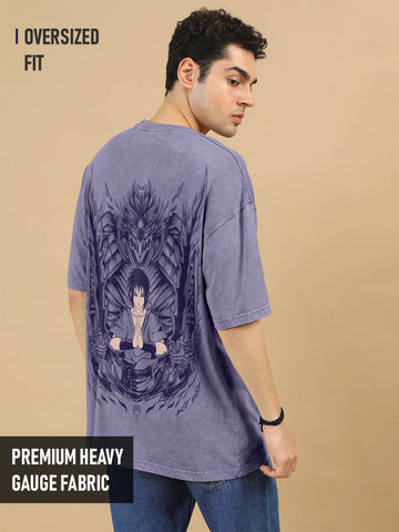 Sasuke X Susanoo Printed Anime Oversized T-Shirt - Nilac