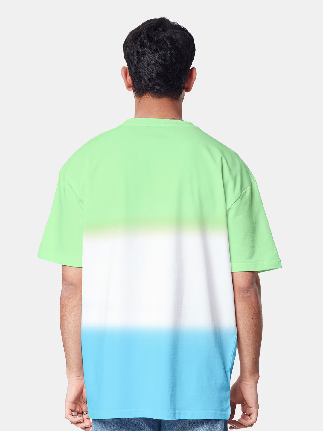 Plain Sea Mist Oversized T-Shirt - Tiedye
