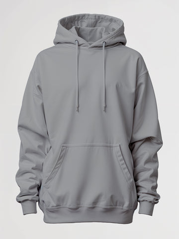 Plain Oversized Hoodie - Steel Grey