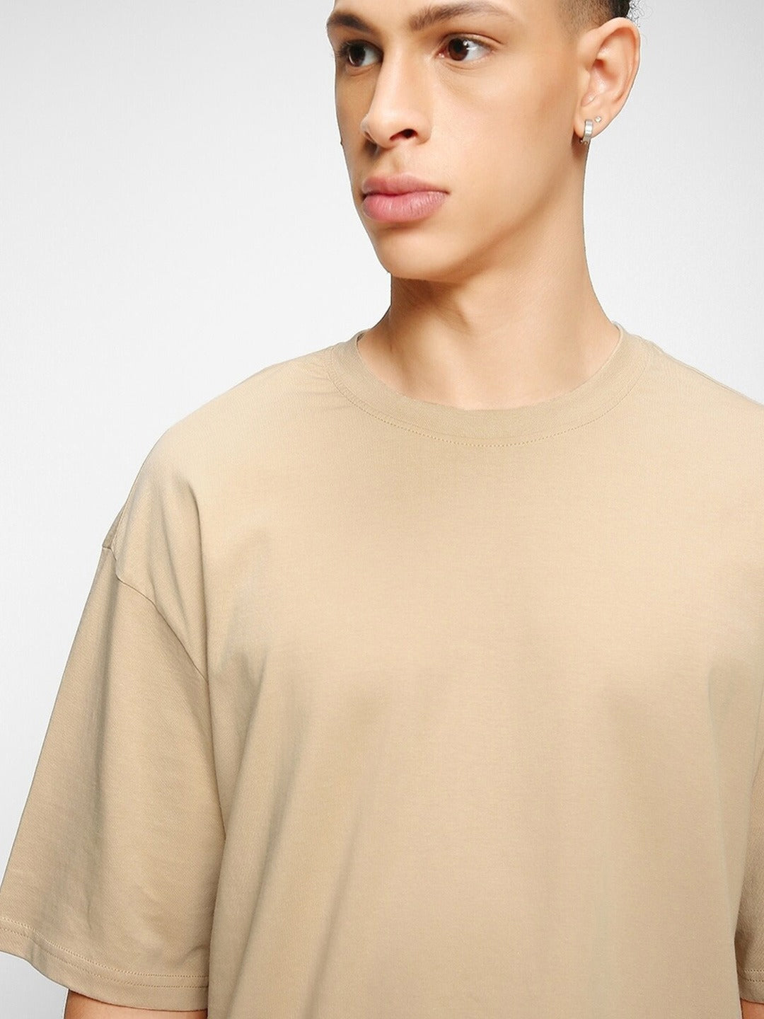Plain Taupe Oversized T-Shirt