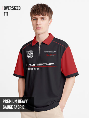 Porsche Oversized Polo T-Shirt - Multi Color