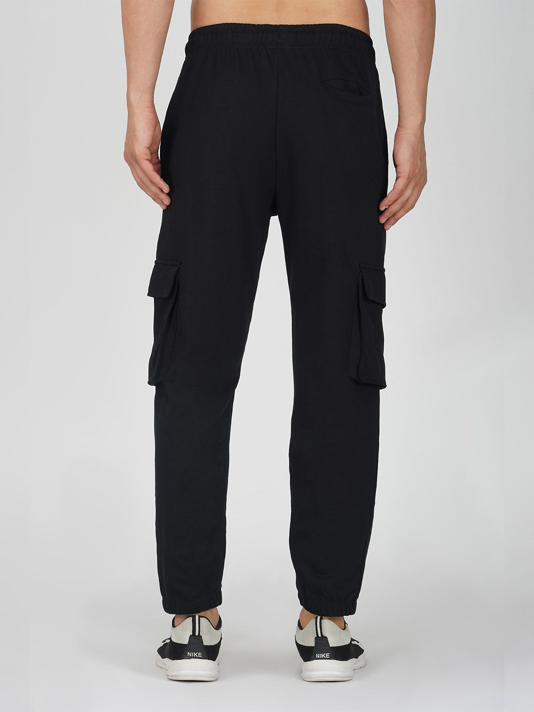 Black Oversized Cargo Joggers