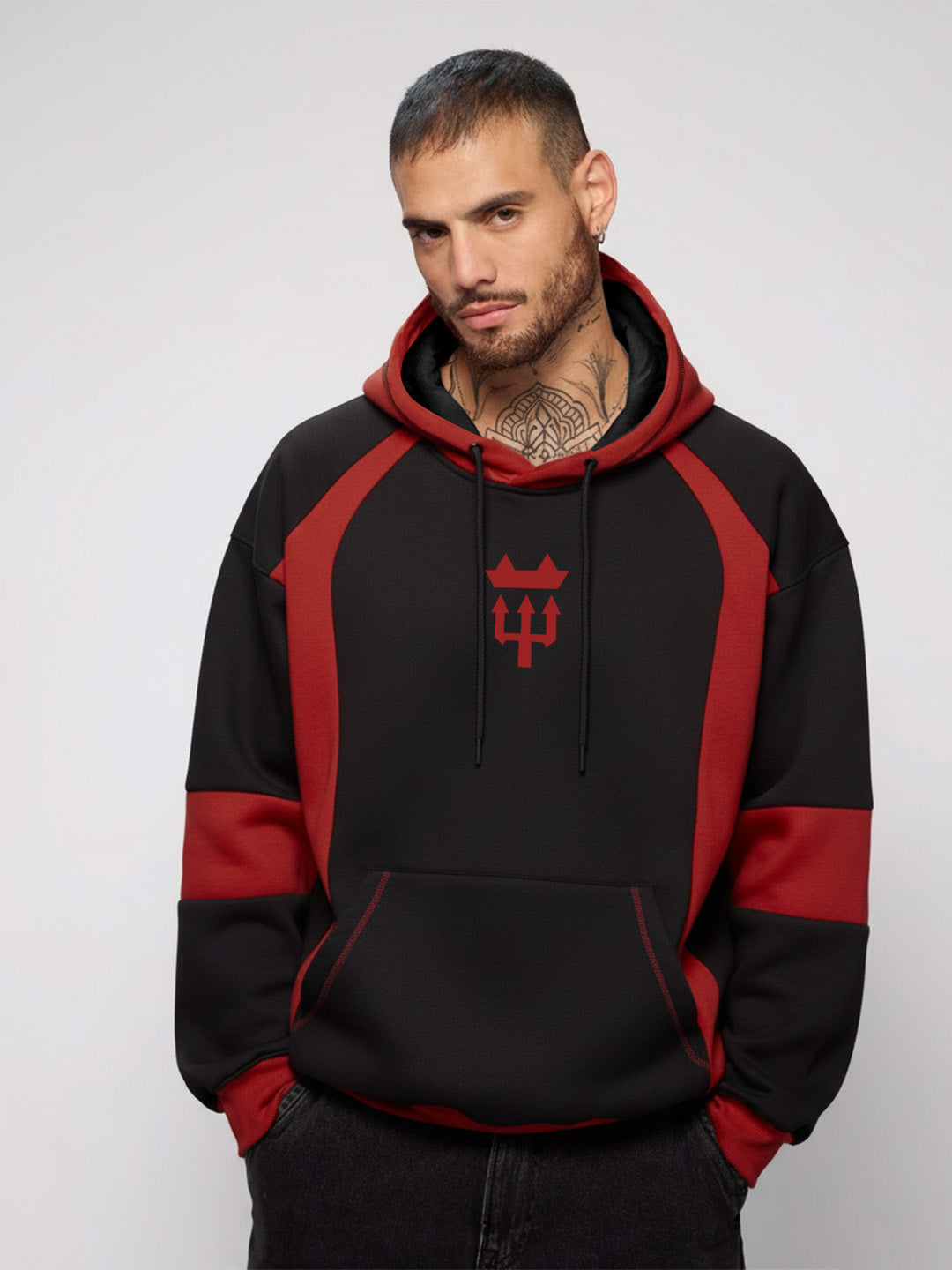 Red Devils Oversized Hoodie - Red & Black – Crazymonk