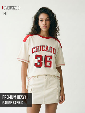 Chicago 36 Women Oversized T-Shirt - Multi Color