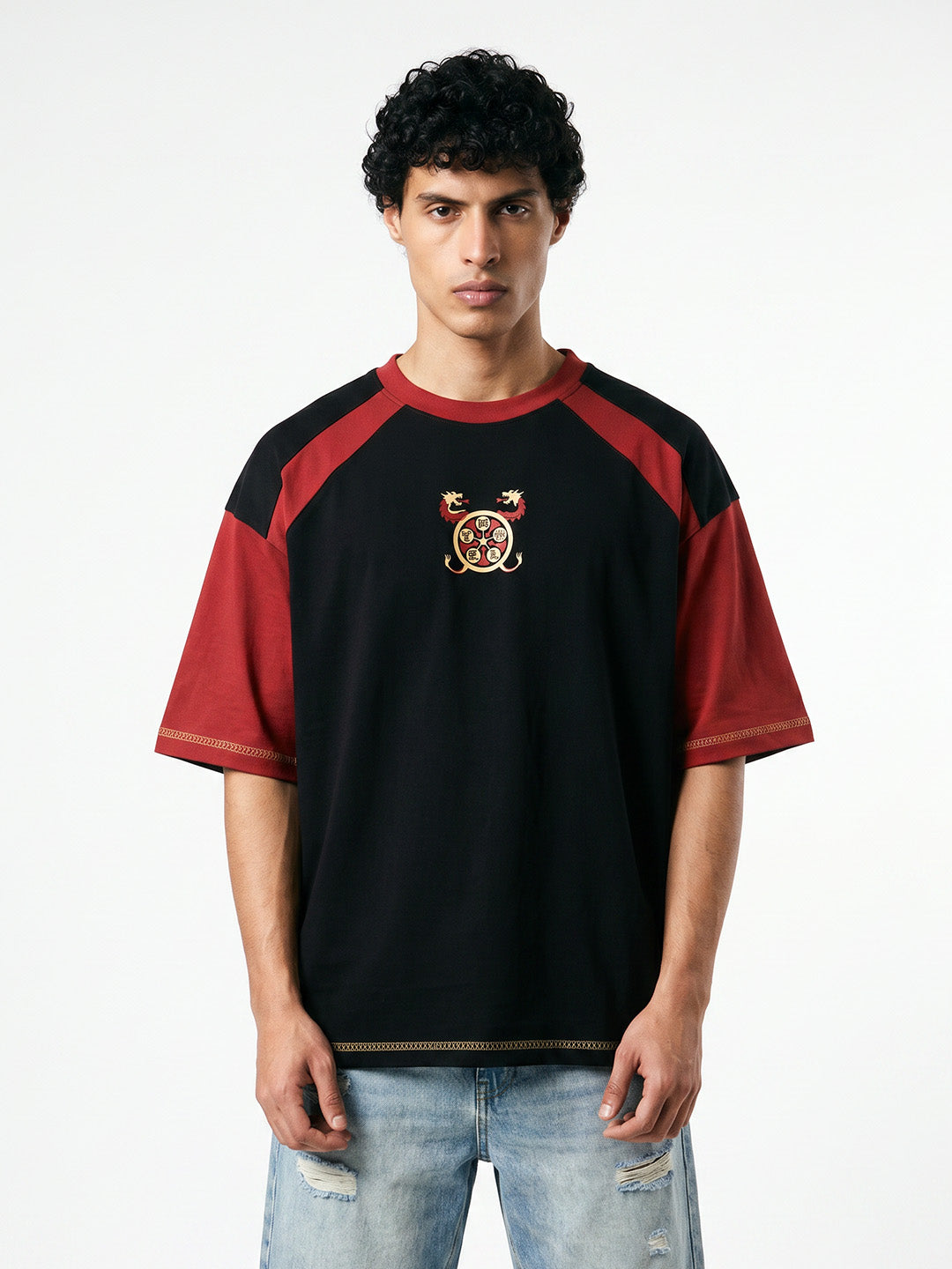 Victory Mode Oversized T-Shirt - Black & Red