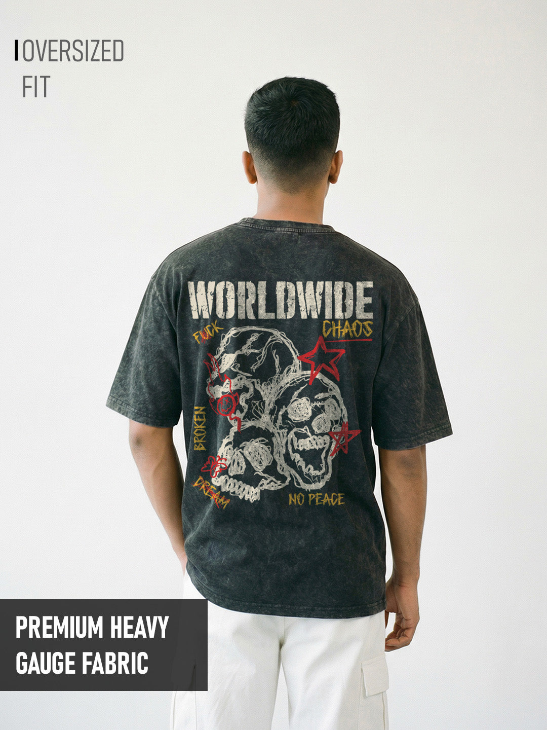 Worldwide Chaos Oversized T-Shirt – Crazymonk