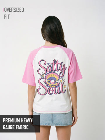 Salty Soul Women Oversized T-Shirt - Multi Color