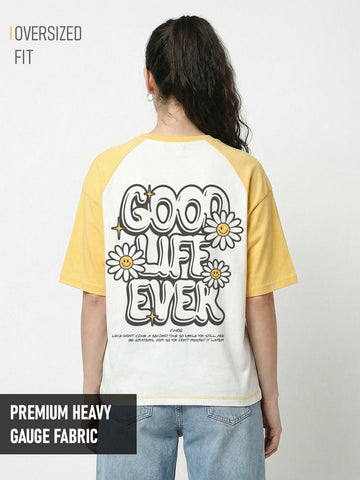 Good Energy Club  Women Oversized T-Shirt - Multi Color