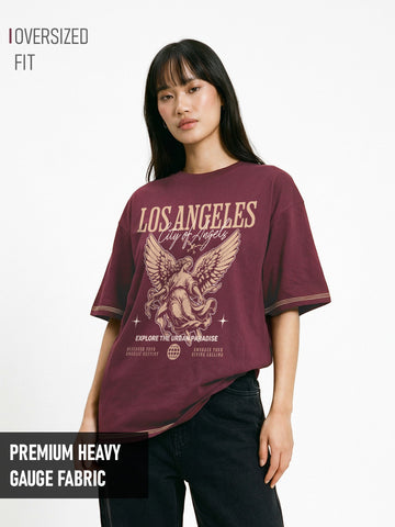 Urban Paradise Women's Oversized T-Shirt - Maroon 5 Thread
