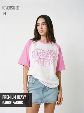 Love is in the Air Women Oversized T-Shirt - Multi Color