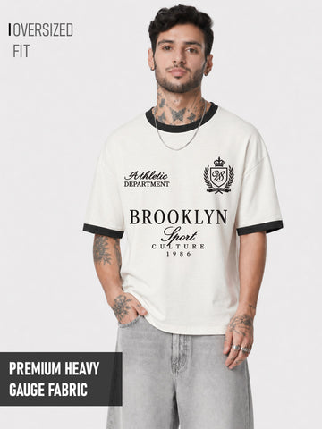 Sports Culture 1986 Oversized T-Shirt - Off White/Black