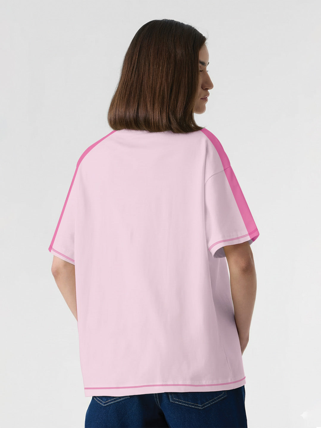 Wild Dreamer Women Oversized T-Shirt - Pink & LT Pink