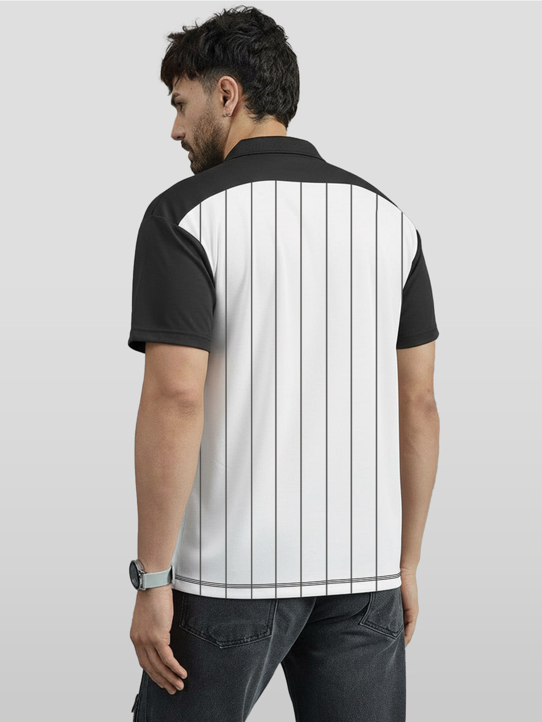 Polo - LA CM Originals Oversized Polo T-Shirt - White & Black