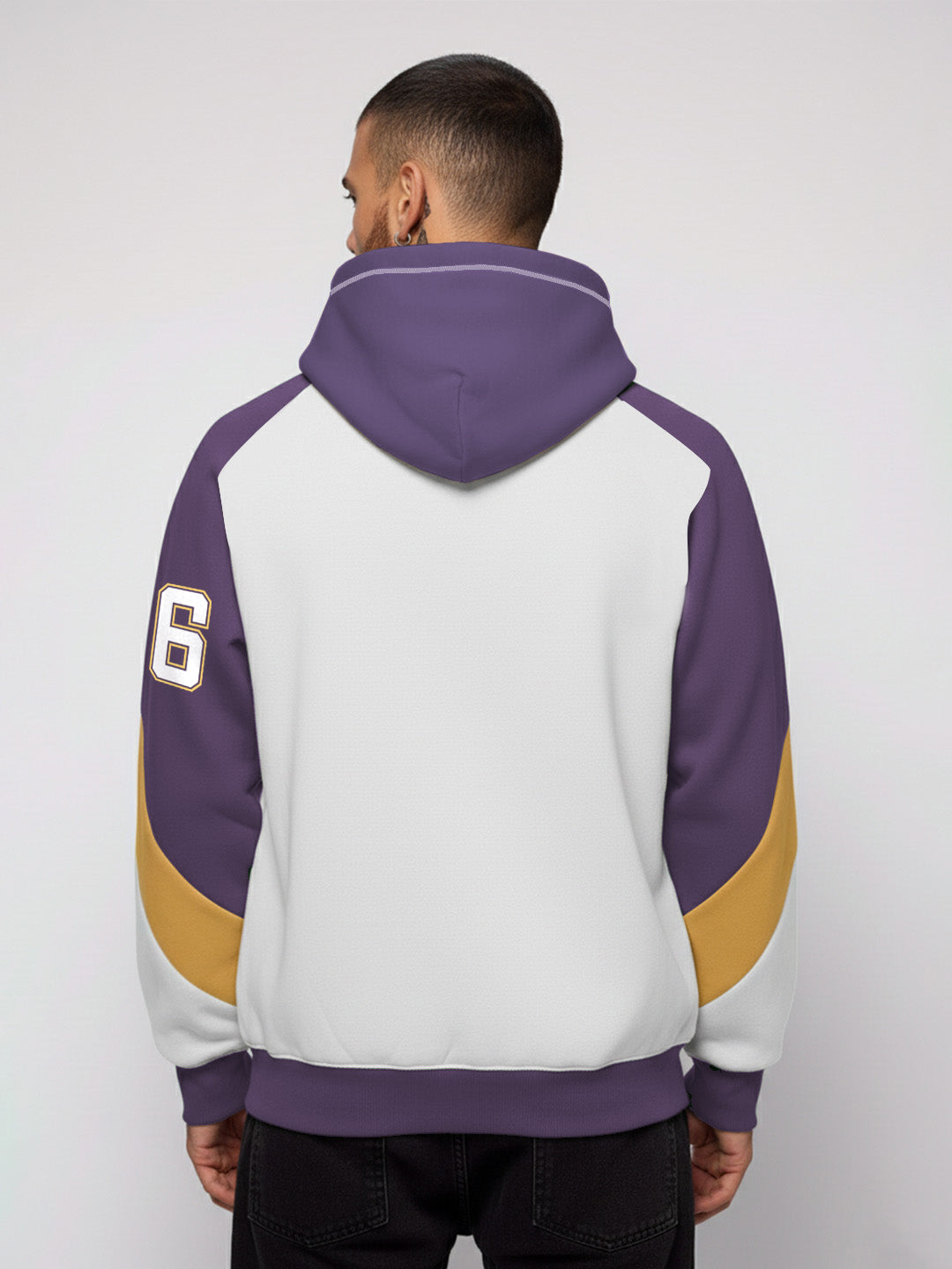 LA Champs Oversized Hoodie - Yellow, White & Purple