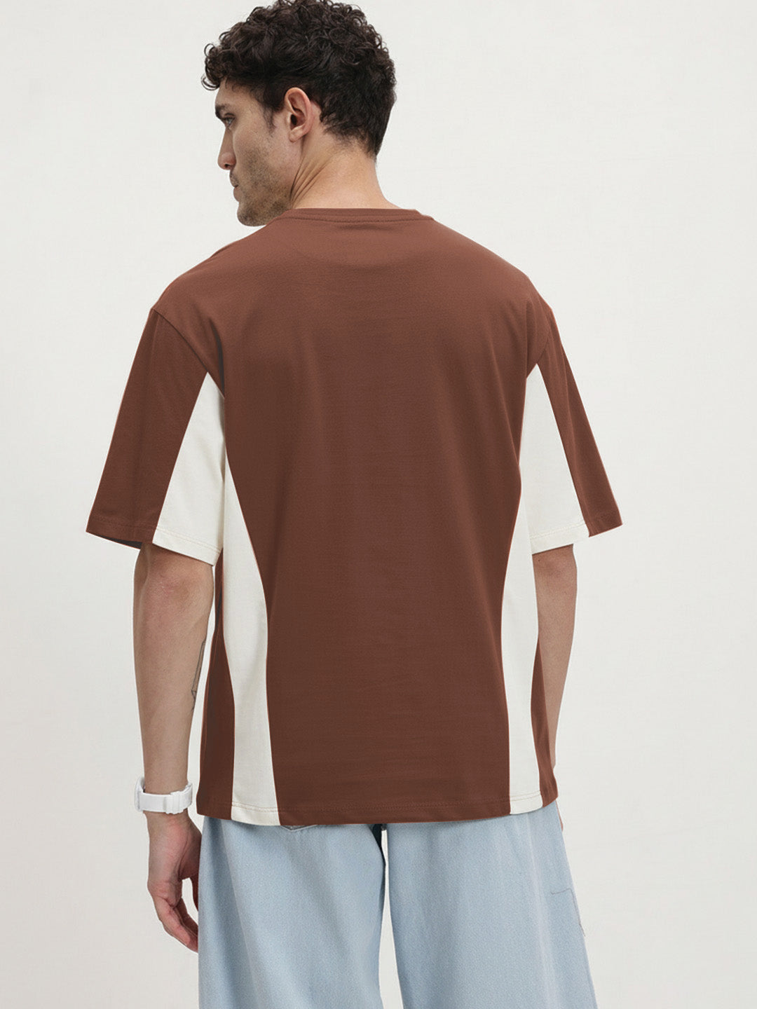 Impossible Oversized T- Shirt -  Brown & Off White