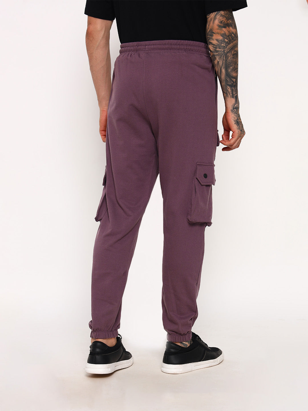 Magnus Oversized Cargo Joggers - Grapeade