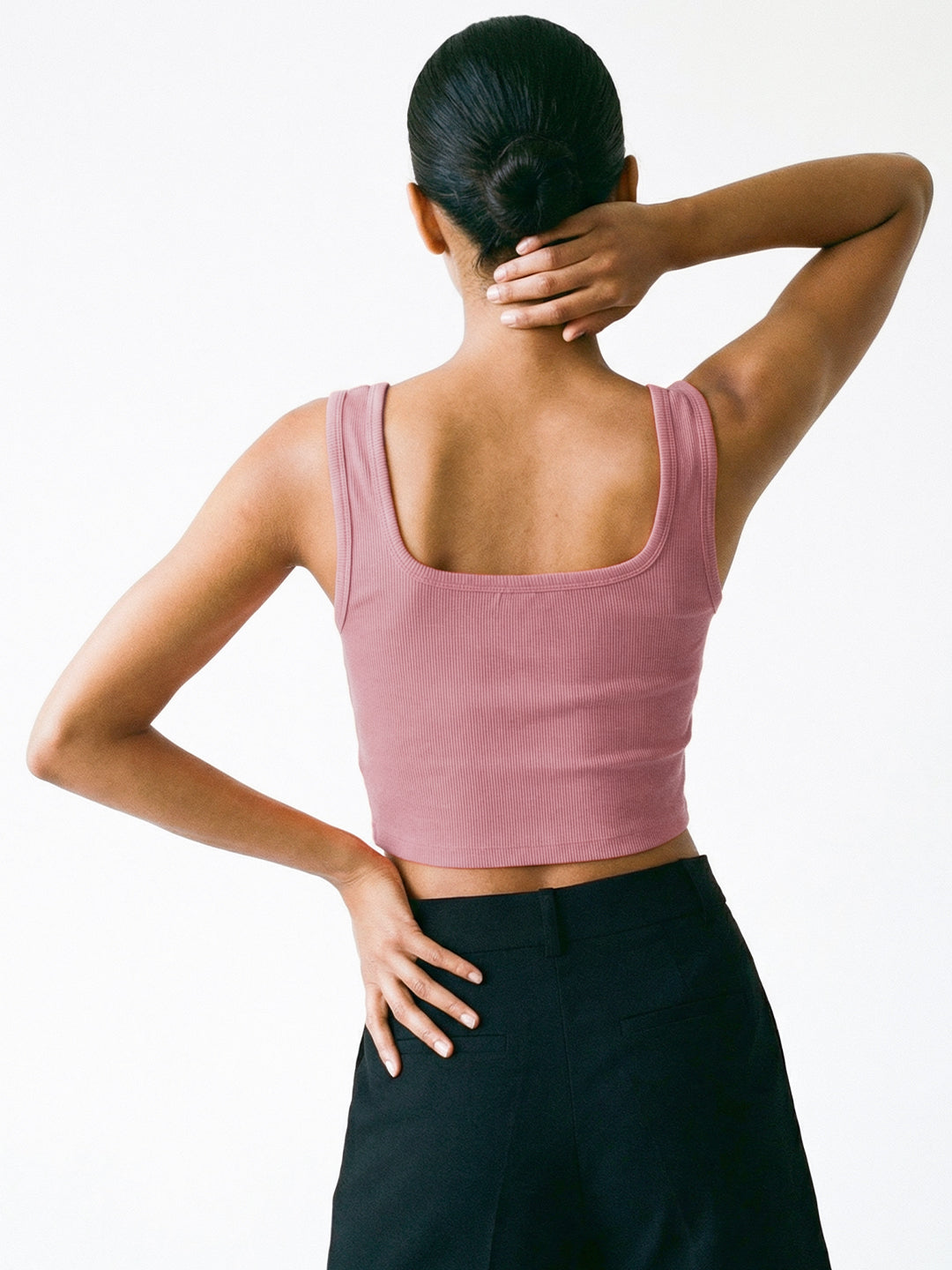 Women's Plain Crop Top - Soft Wine