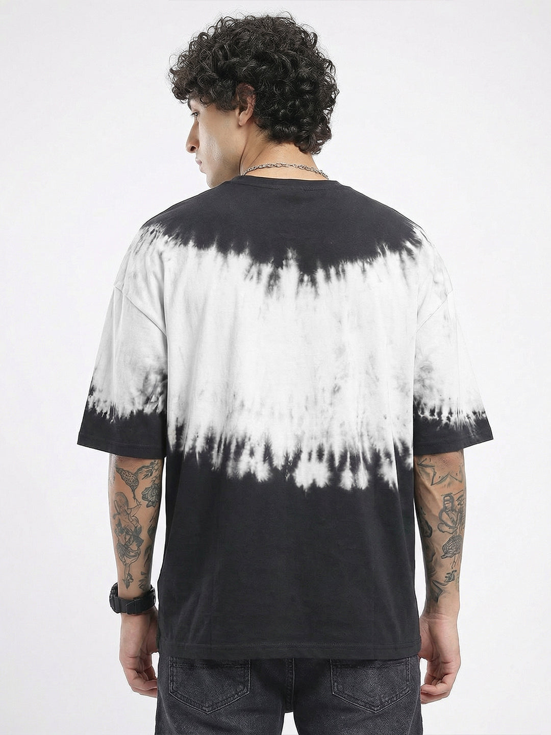 White & Black Oversized Tie Dye