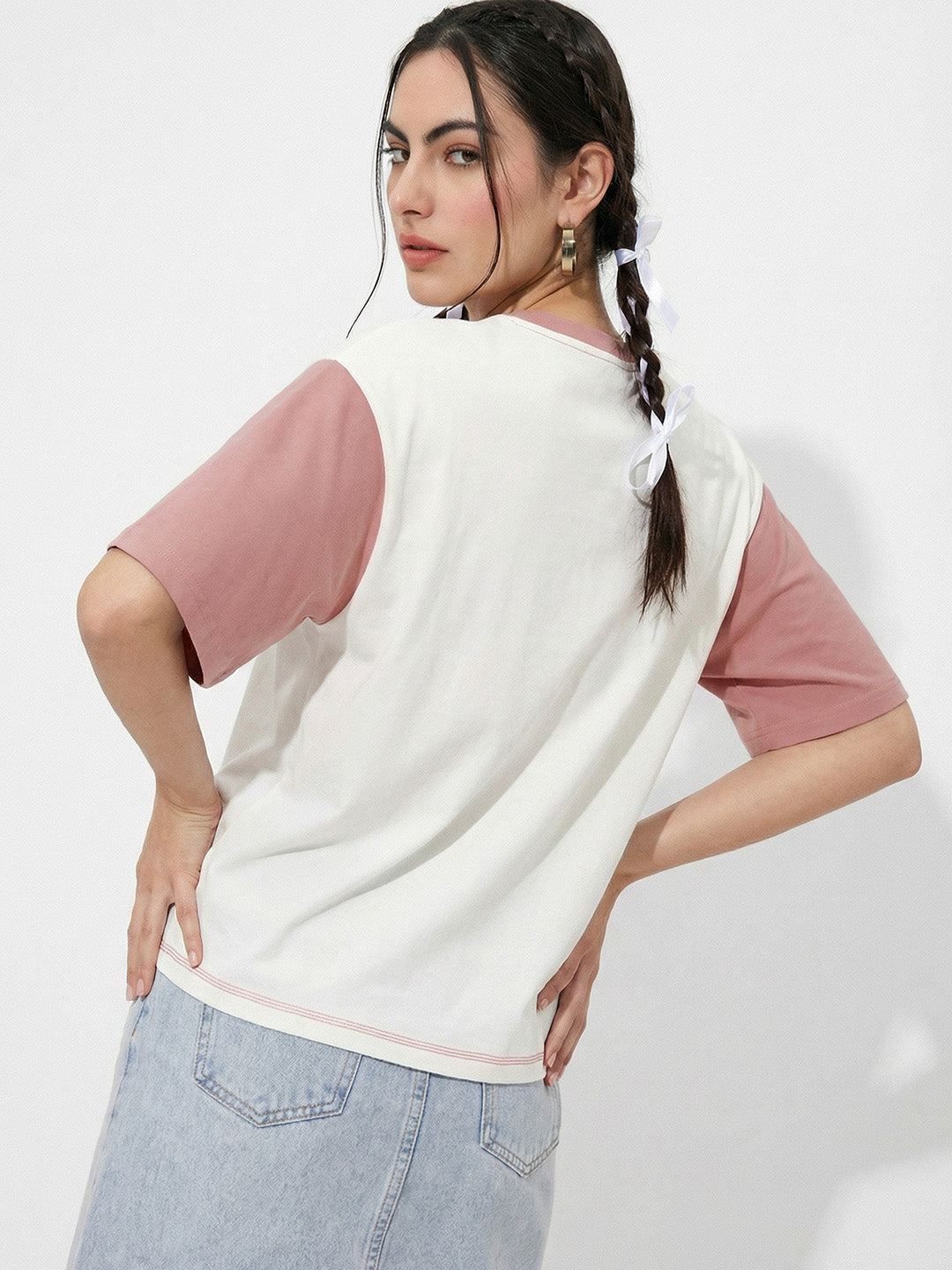 Island Soul Women's Oversized T-Shirt - Off White/Coral Haze