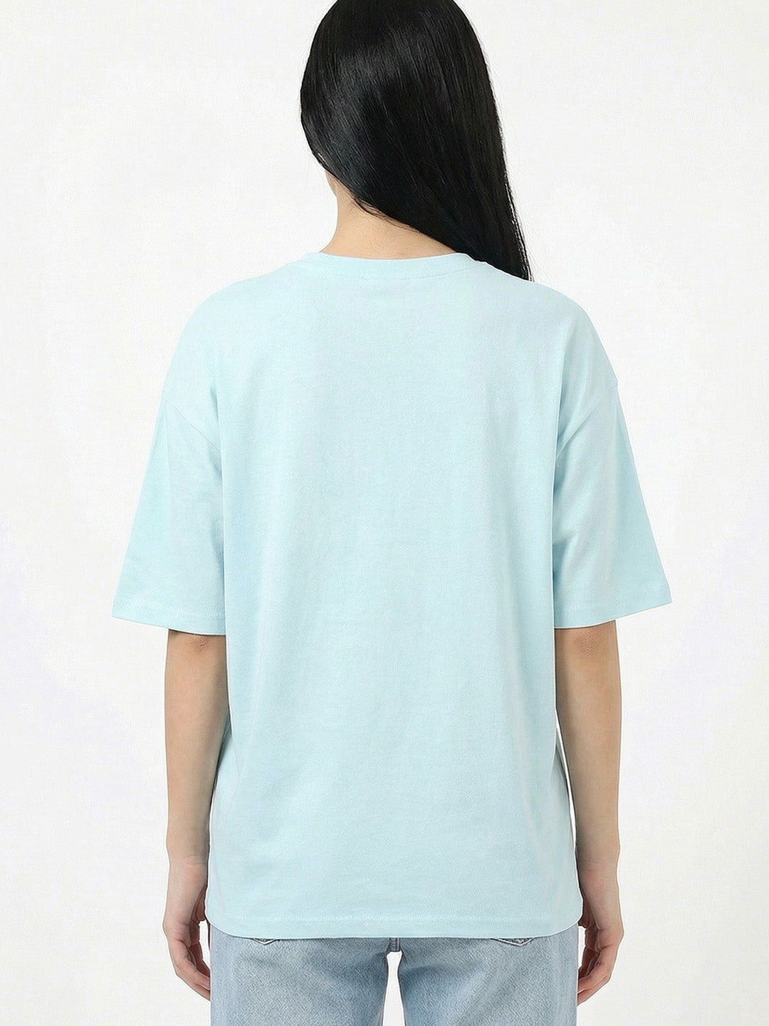 Seek the Positive Women Oversized T-Shirt - Sea Blue